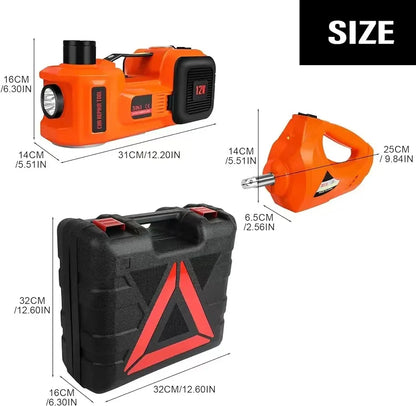 Cric Électrique Multifonction : Gonfleur de Pneus, Clé à Chocs et Cric Hydraulique