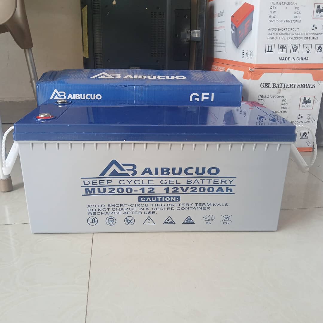 Batterie Gel 200Ah AIBUCOU, Solaire autonome