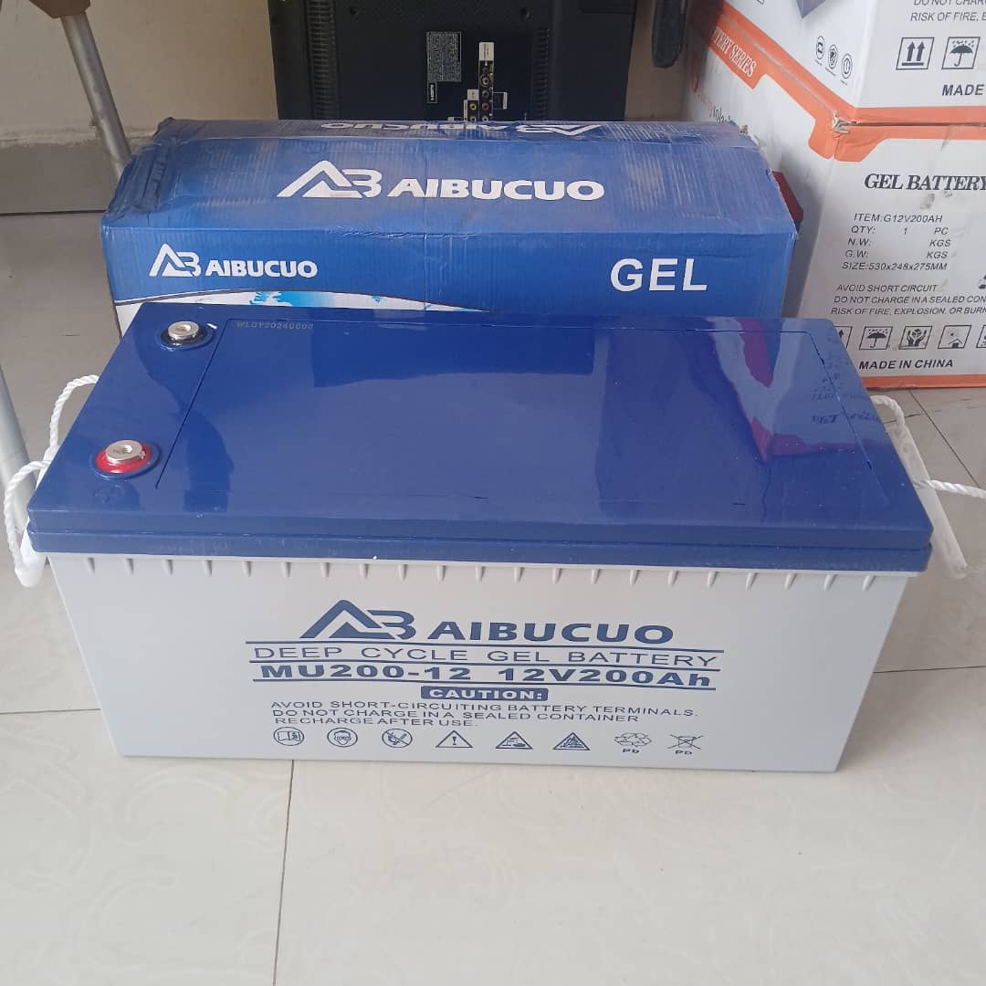 Batterie Gel 200Ah AIBUCOU, Solaire autonome