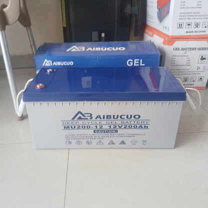 Batterie Gel 200Ah AIBUCOU, Solaire autonome